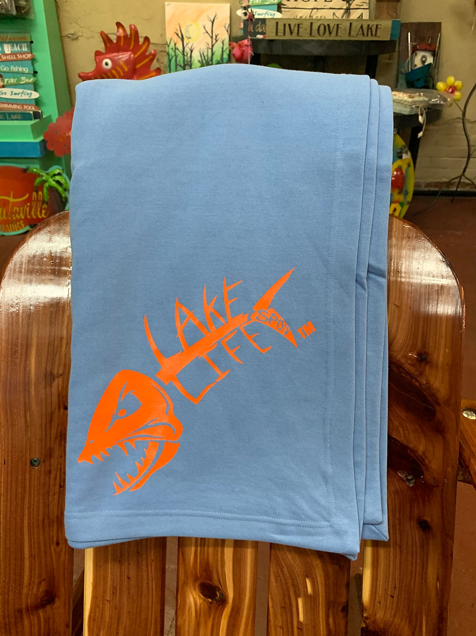 Thumbnail: Fleece Lake Life Sweatshirt Blanket