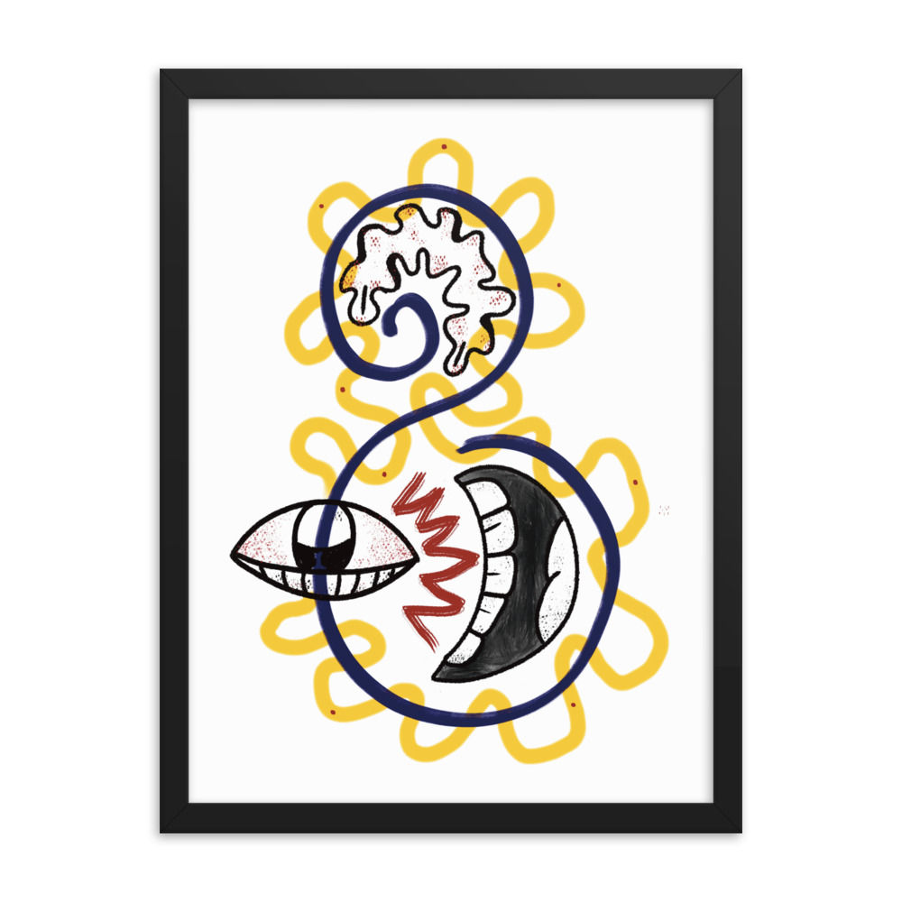 Hehe Haha - Framed Poster