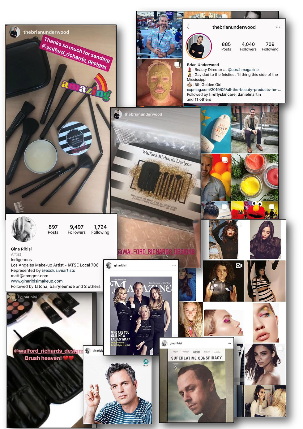Thumbnail: Makeup brushes, skincare, and magazine features