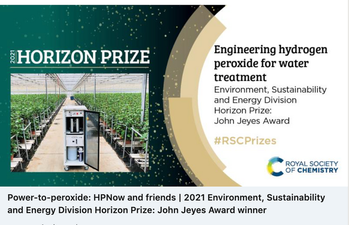 RSC Horizon Prize, John Jeyes Award