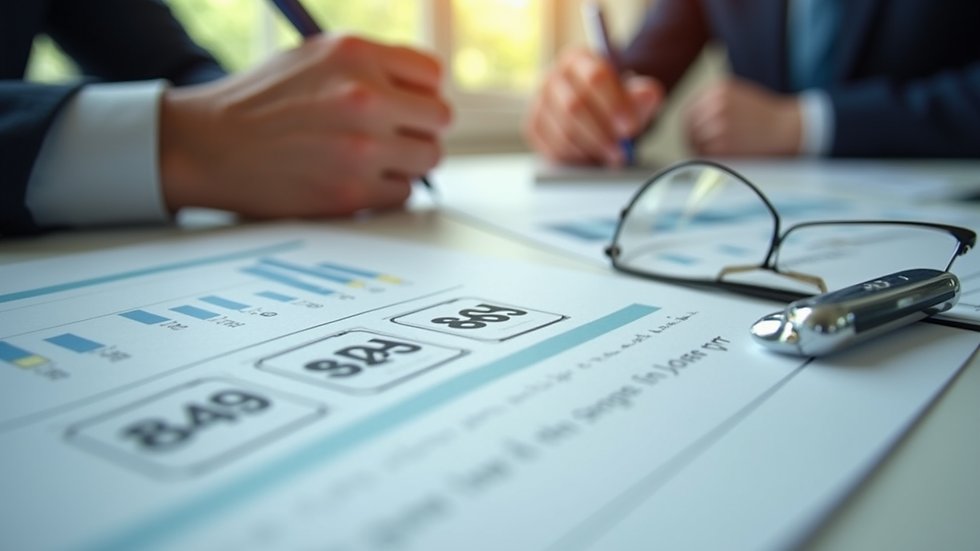 Close-up view of a business meeting with HR outsourcing discussion and documents