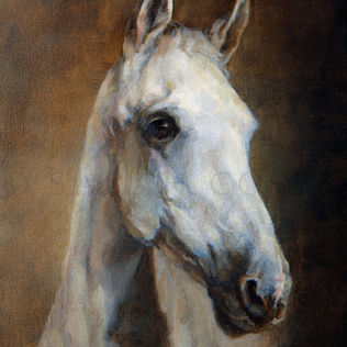 Horse portrait commission.
Oil on canvas portrait