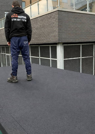 Roof inspection over modern buildings copy