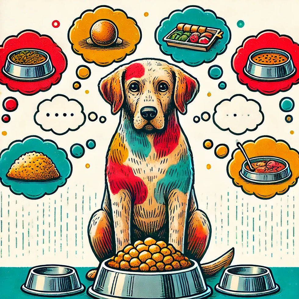 A dog showing signs of a poor diet