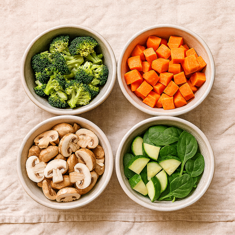 Choose from a variety of vegetable options