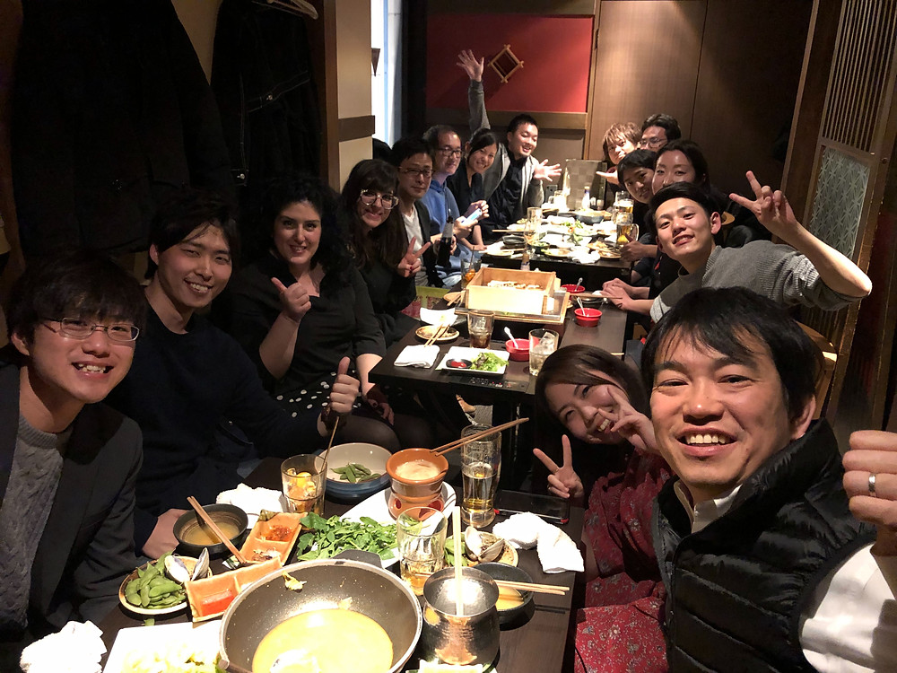 Hanging out with our Japanese team