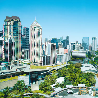 The view of Manila, Philippines