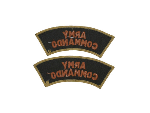 実物 イギリス軍 3コマンド旅団 工兵 パッチ6点 イギリス軍 パッチ アーミーコマンド カーキ 2枚組 【新品デッド