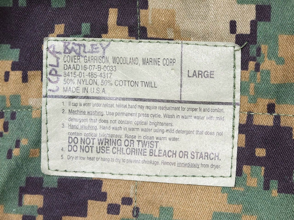サムネイル： アメリカ軍 USMC ギャリソンキャップ マーパットWD 58cm※表記L