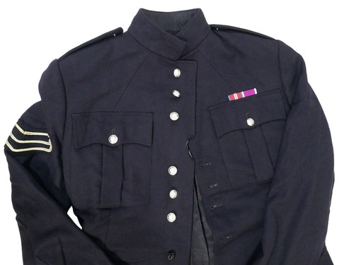 米軍　実物　ドレスジャケット　セットアップ　送料無料 ストライプセットアップ/ノースリーブ/開襟/谷間見せ/背中隠し