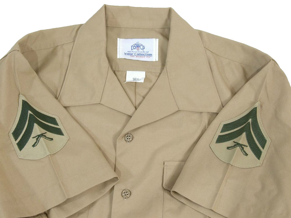 サムネイル： アメリカ軍 USMC ショートスリーブ ドレスシャツ