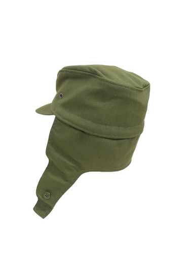 チェコスロバキア軍 VZ85 フィールドキャップ グリーン ピンバッジ付き