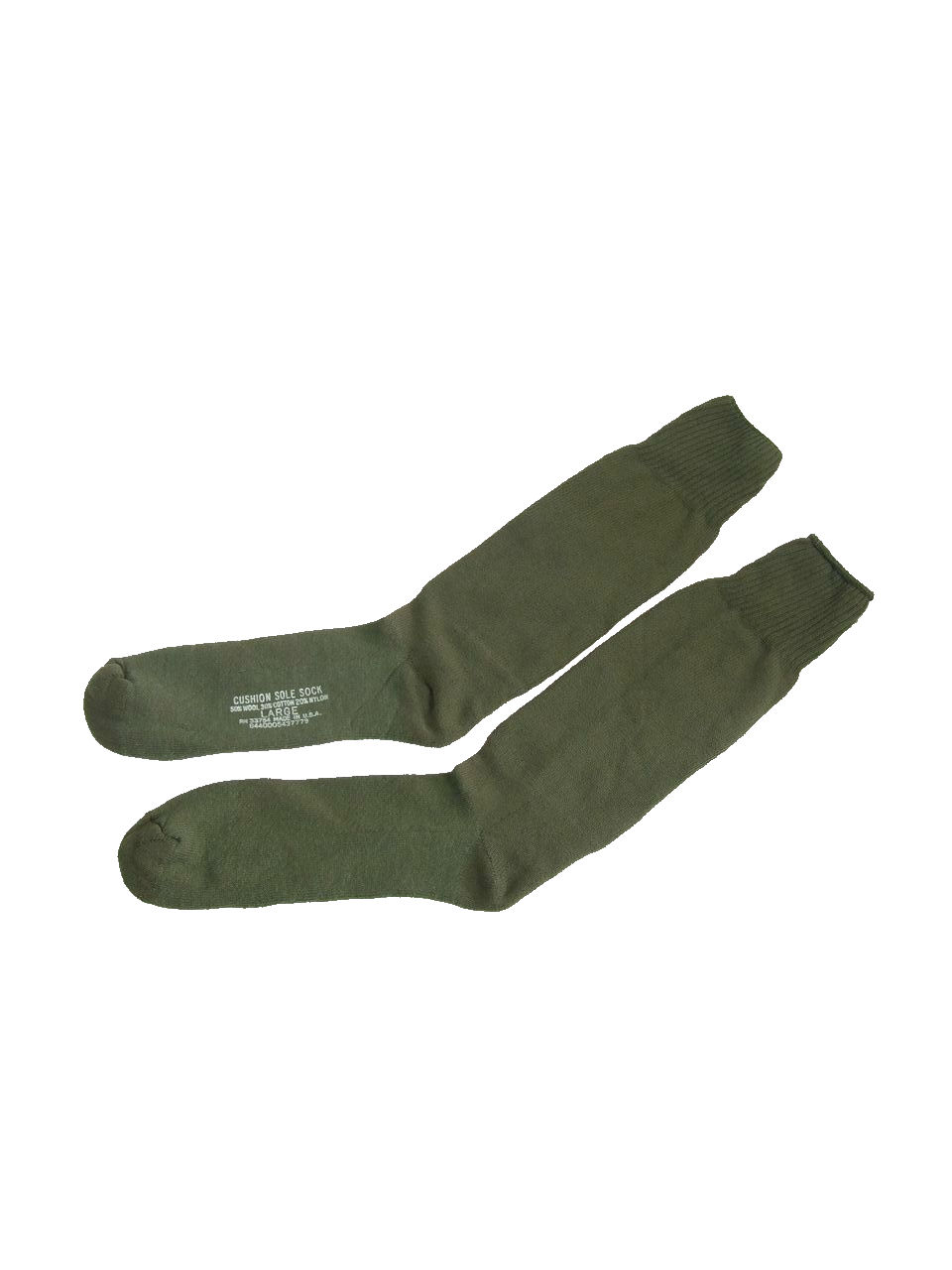 アメリカ軍 クッションソール ソックス OD ※30～33cm 【新品デッドストック】