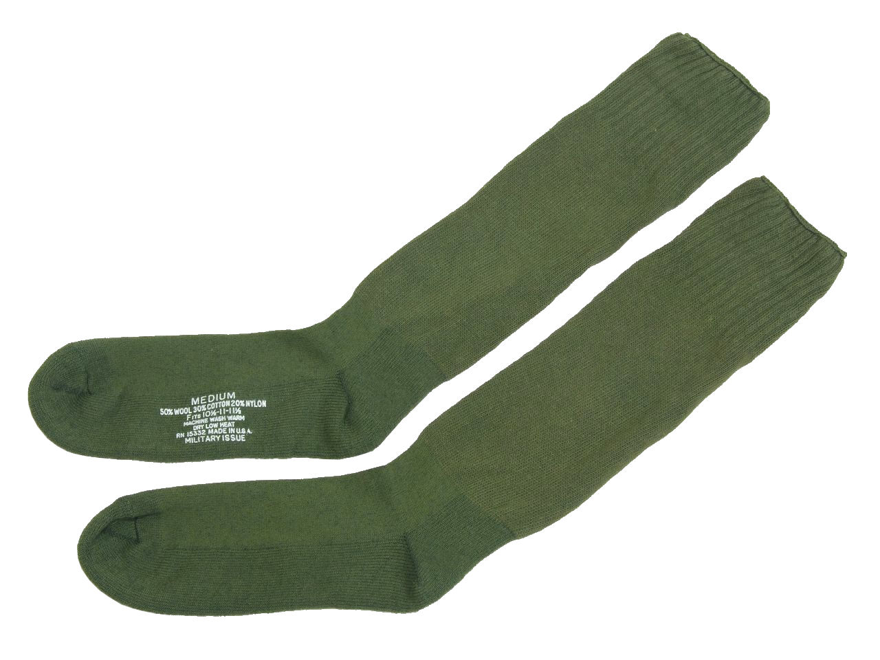 アメリカ軍 クッションソール ソックス OD M※26.5～29cm 【新品デッドストック】