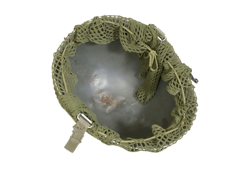 サムネイル： 国籍不明（英軍？蘭軍？） ヴィンテージ ヘルメット カバーネット OG 【新品B品デッドストック】