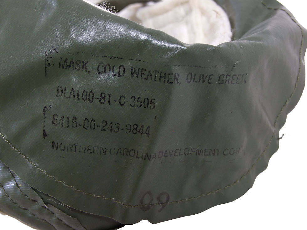 サムネイル： アメリカ軍 極寒地用 フェイスマスク OG 【新品デッドストック】