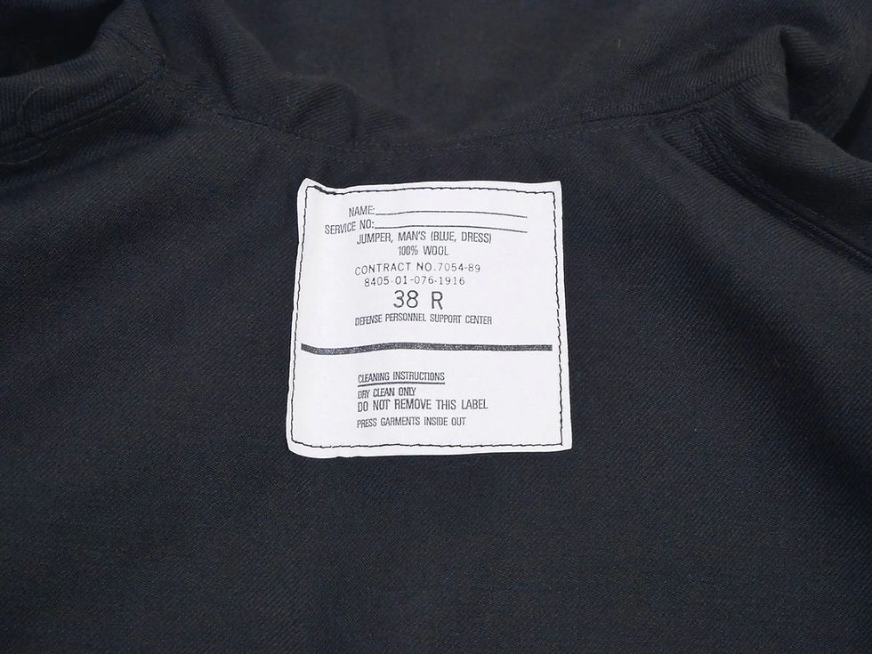 サムネイル： アメリカ軍 USN セーラー ドレスジャンパー S程度※表記38R 【新品デッドストック】