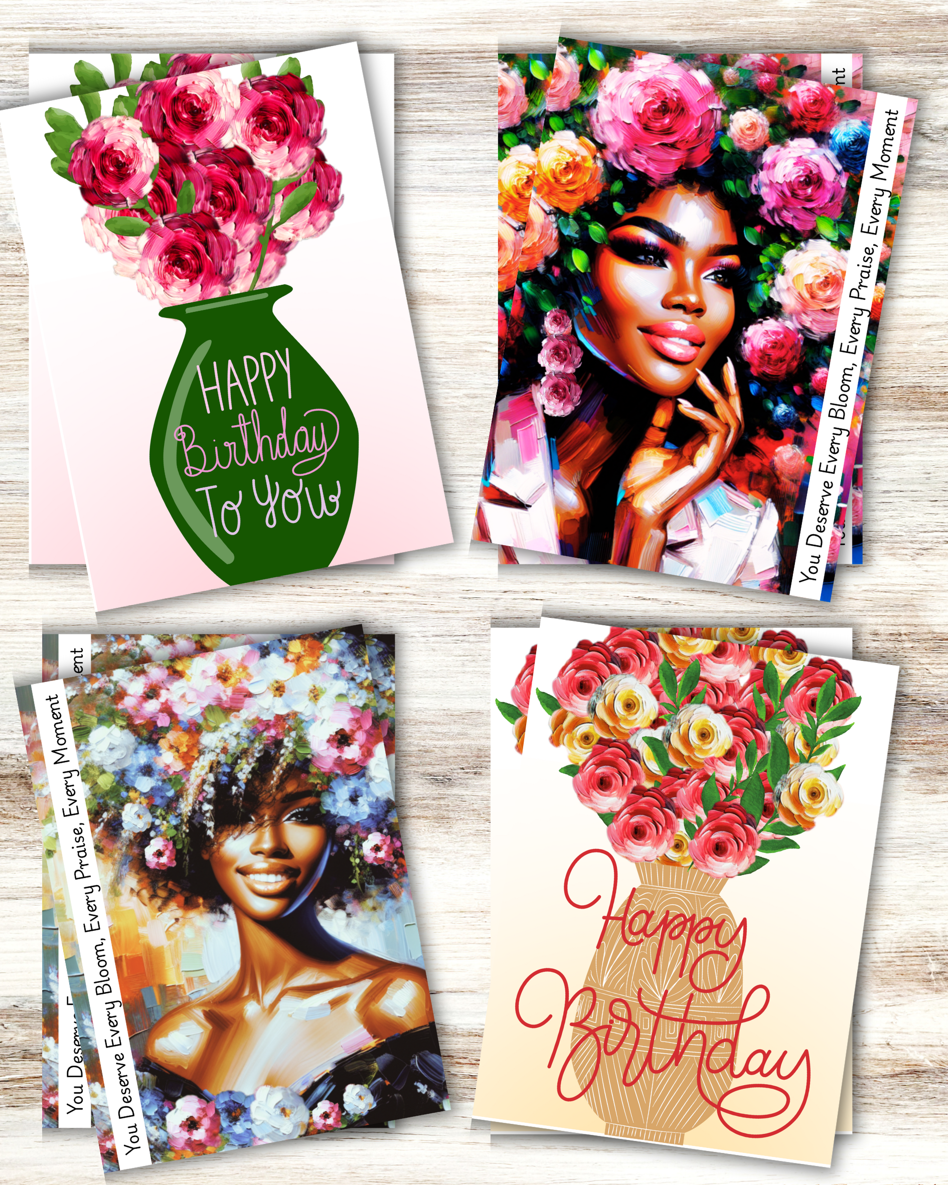 Birthday cards for her; African American Cards