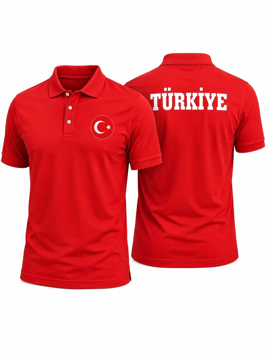 Milli Takım Taraftar Tişört - Yakalı Kırmızı