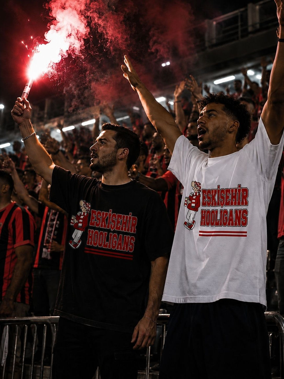 Küçük resim: Holar Hooligans Tişört - Eskişehir Çift Renk
