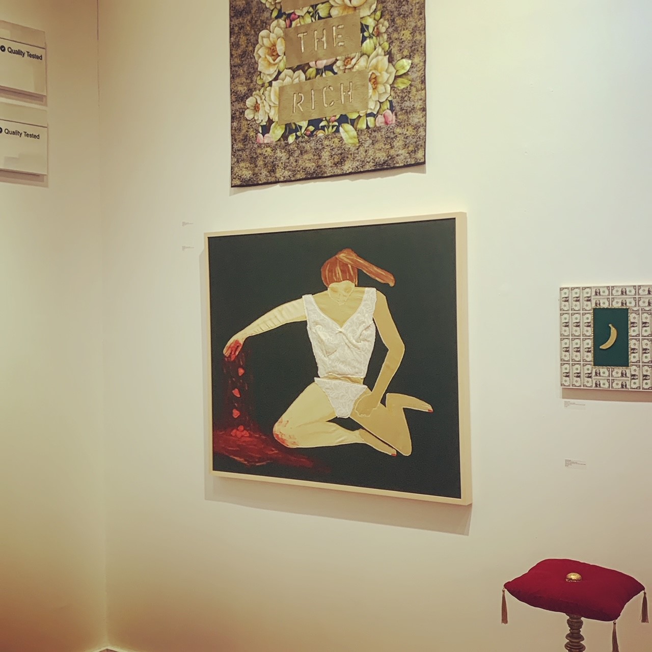 Ham Sandwich group show at AHA fine art, December 2021 showing my 2021 artwork "Red Handed"