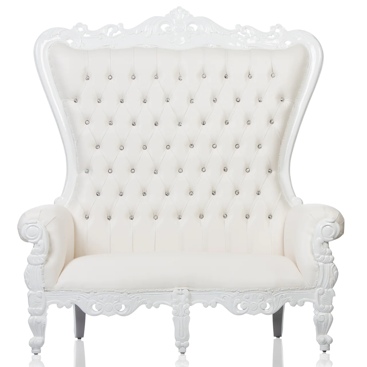 White Throne Loveseat