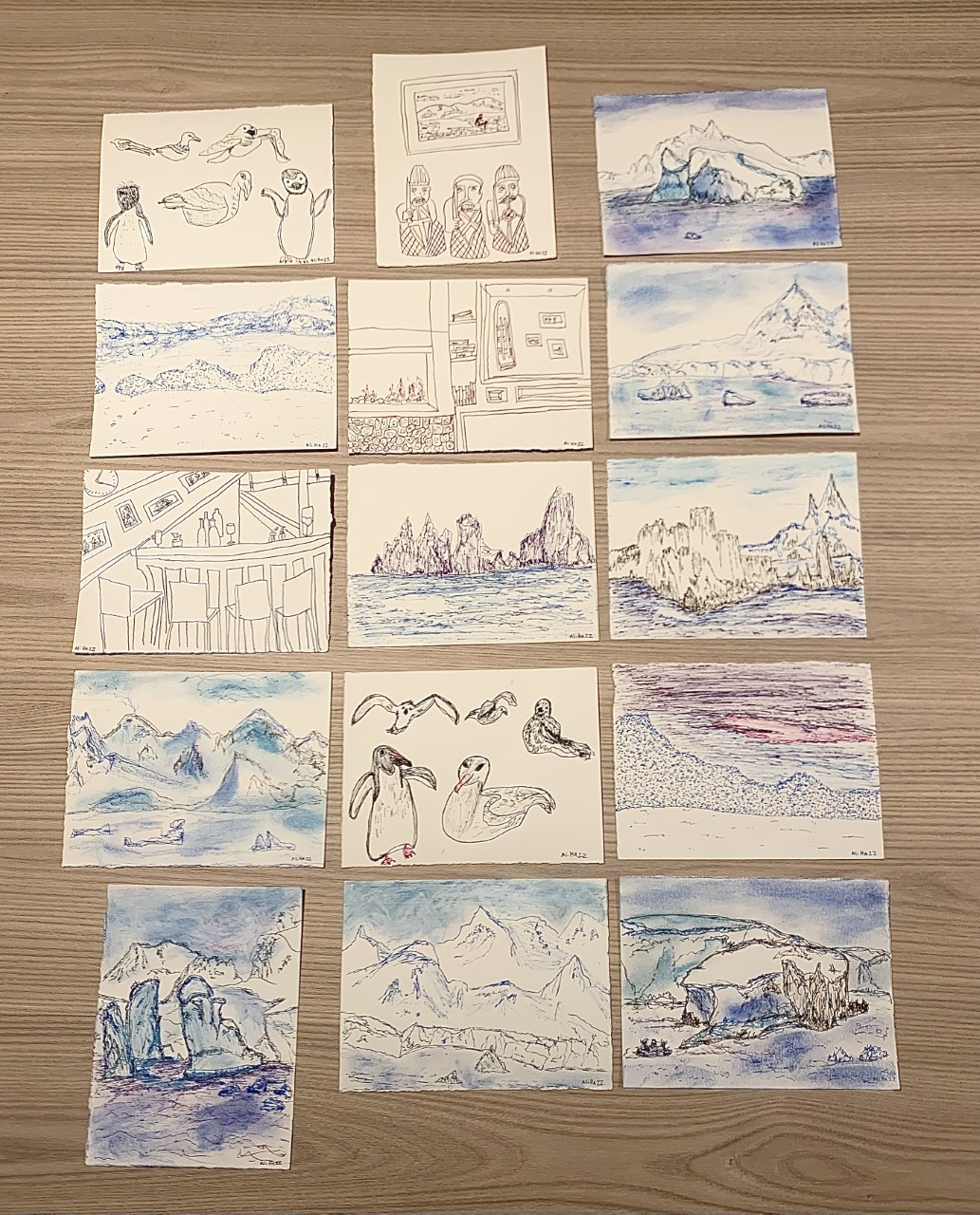 Antarctica Drawings created November 2022