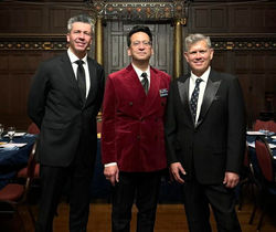 SW Omar, WM Andy, Treasurer Michael
