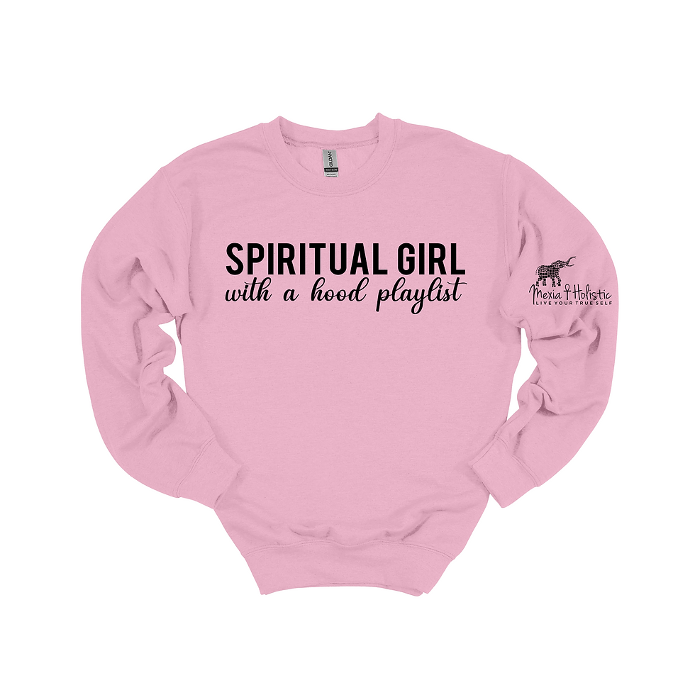 Thumbnail: Spiritual Girl with Hood Playlist Crewneck Sweathshirt