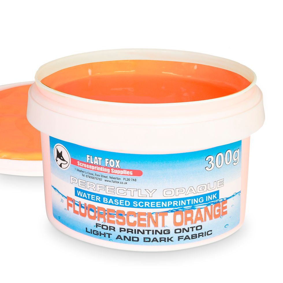 Thumbnail: FLUORESCENT NEON ORANGE Perfectly Opaque Screen Printing Fabric Ink