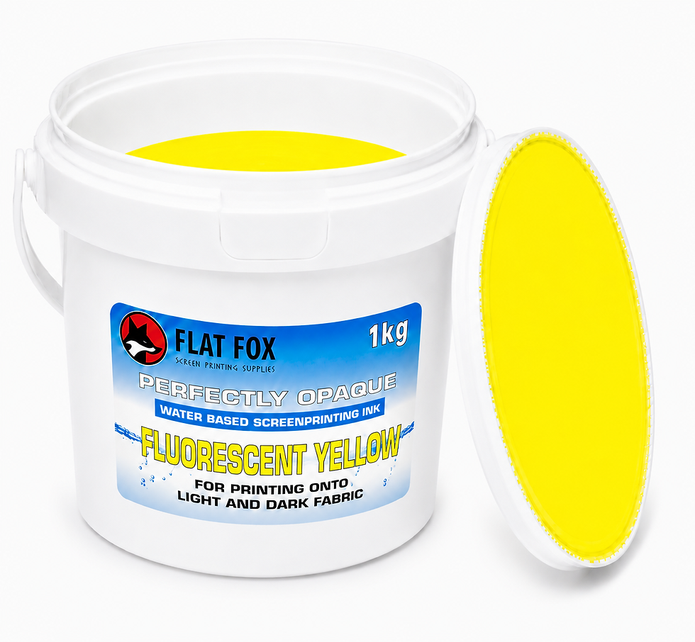 Thumbnail: FLUORESCENT NEON YELLOW Perfectly Opaque Screen Printing Fabric Ink