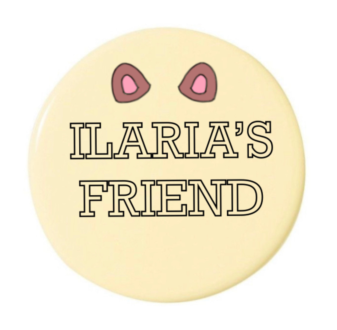 Yellow Ilaria's friends pin