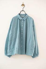 コットンシャーリング ギャザーブラウス