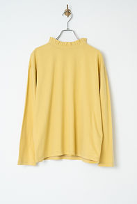 モダン天竺 フリルネックプルオーバー