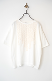 ナチュラル天竺 フリルTシャツ