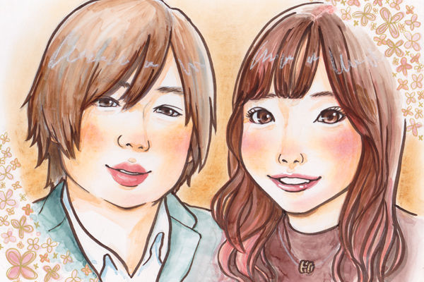 似顔絵 スタンダード05 カップル