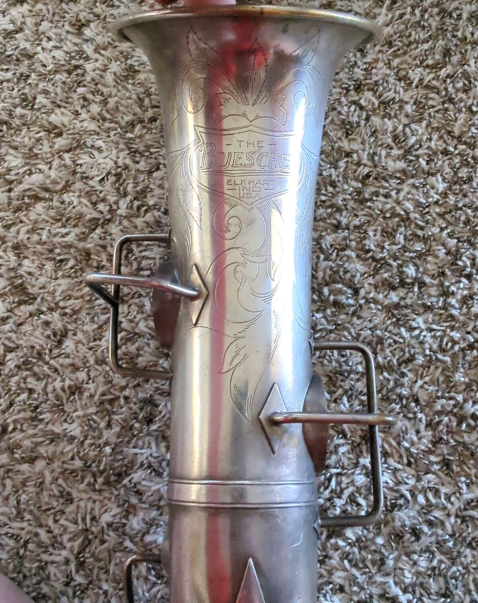 Buescher True Tone Alto Saxophone Body Only-No Keys SN:229325 Silver Plate