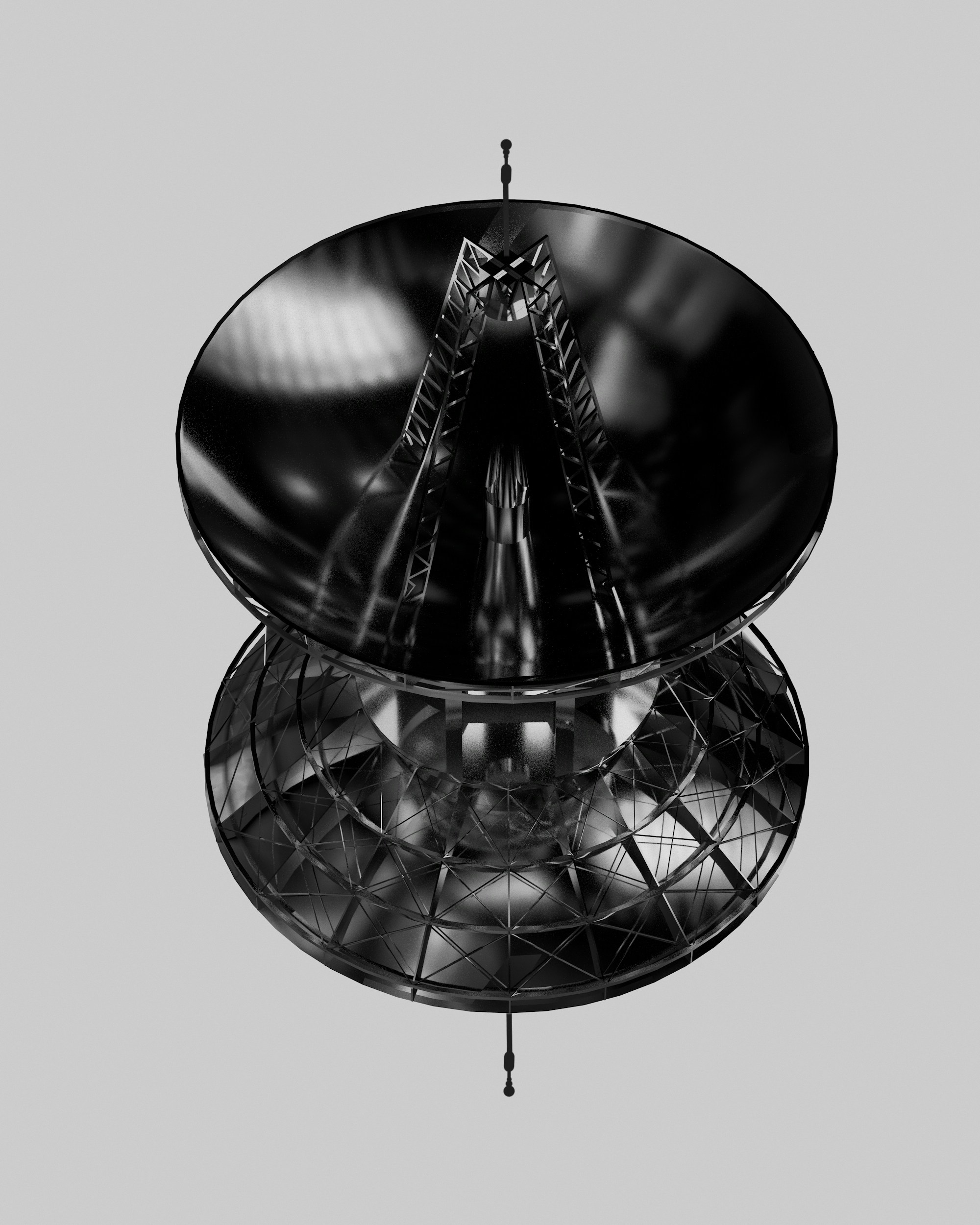 Satellite in orbit above Earth