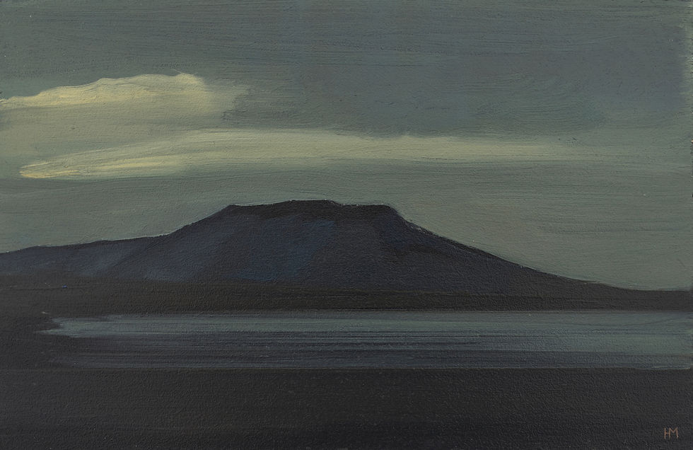 Cloud over Lackavrea. Oil on board, 13x20cm.