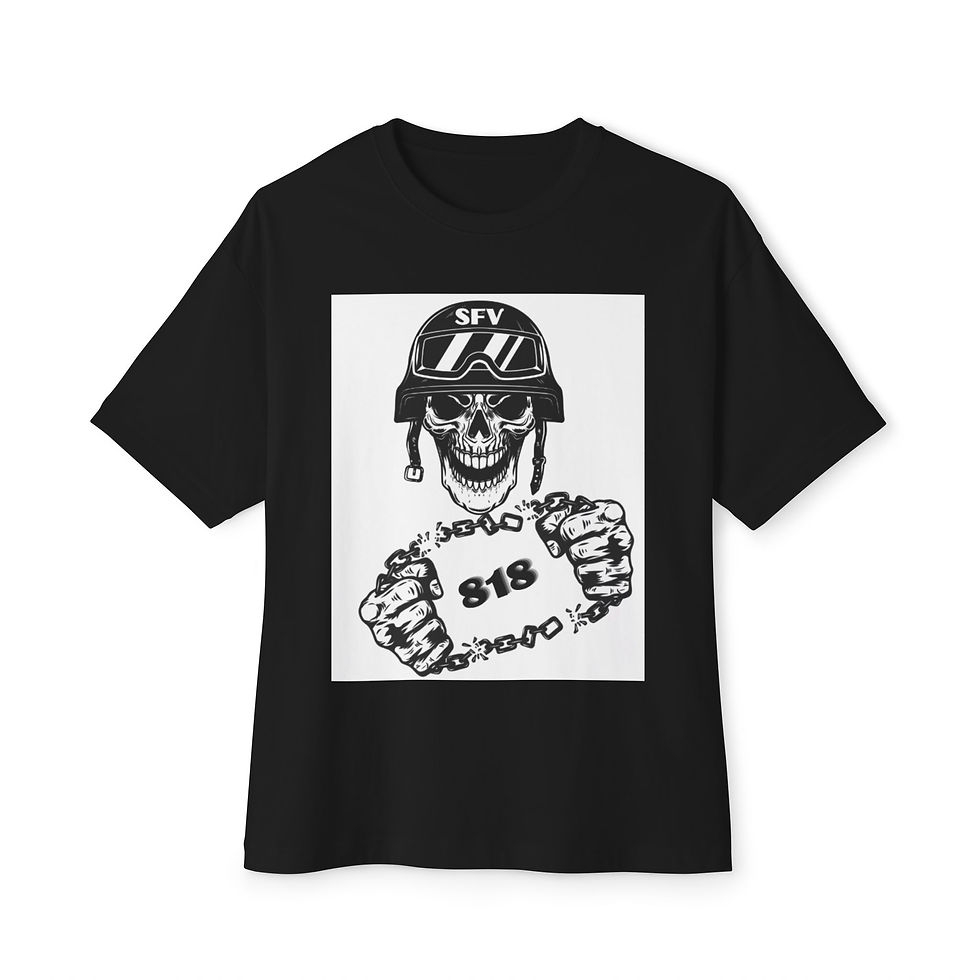Thumbnail: Skull Helmet '818' Graphic Tee