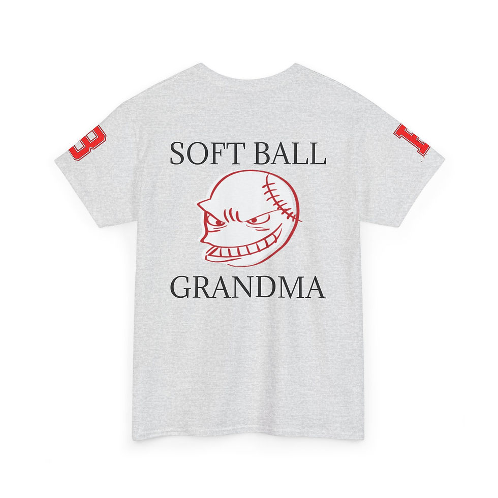 Thumbnail: Softball Grandma Tee — “Here to Cheer” Fan Shirt with Mascot Design