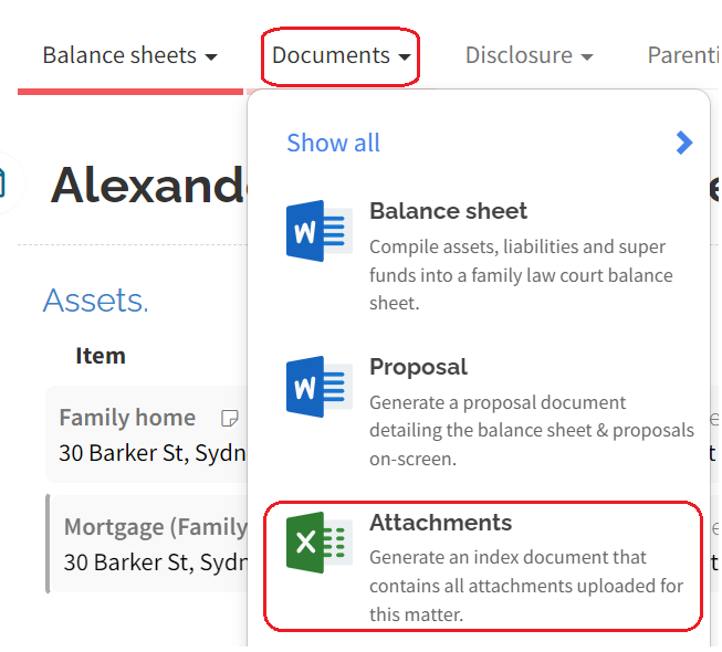 Attachment Index content media