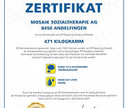 Umweltzertifikat vom Pet-Recycling.
