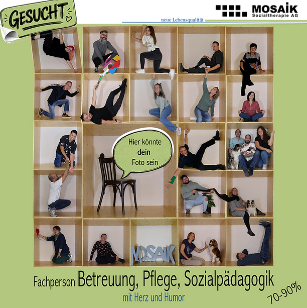 Gesucht: Fachperson Betreuung, Pflege, Sozialpädagogik