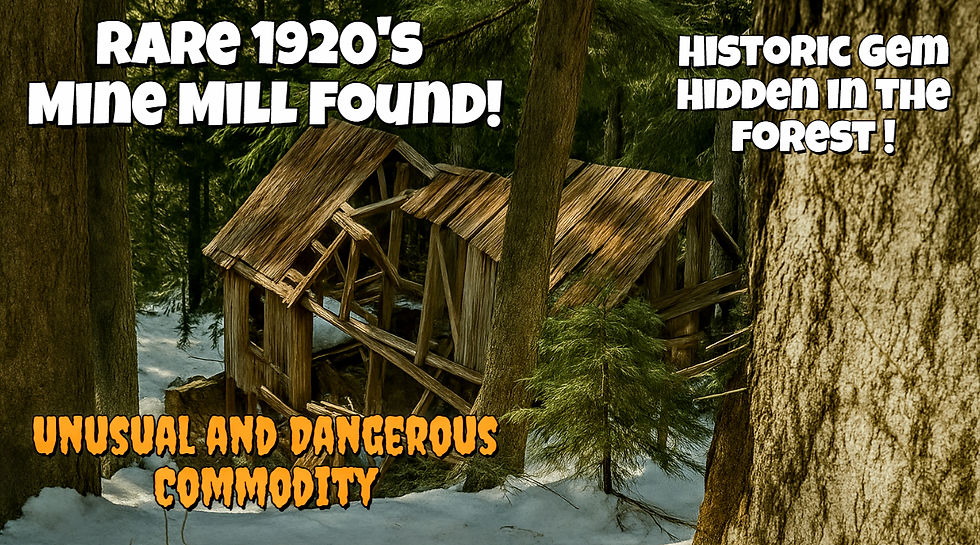 Hidden in the Cascade foothills of Snohomish County, Washington, lies the forgotten site of a abandoned 1920s realgar mine. In this episode, we explore the eerie remains of the mine mill ruins, mining camp cabin site, and a small adit that once tapped into the arsenic-rich ore body.. Join us as we step back a century into Washington’s hazardous mining past and uncover what’s left of this unique and toxic chapter in the Cascades.https://youtu.be/pbJ5ecsEI5w?si=8tX8ZeUUMTW3TmS1