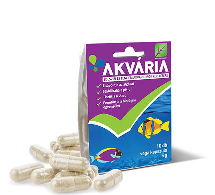 Akvária természetes vízkezelő kapszula akváriumokhoz, halak és növények védelméért