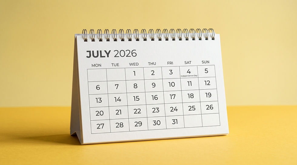 July 2026 Calendars
