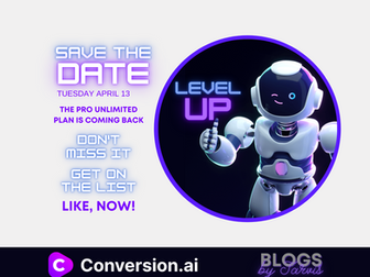 The Conversion.ai (now Jarvis) Pro Unlimited Plan will back on April 13 2021