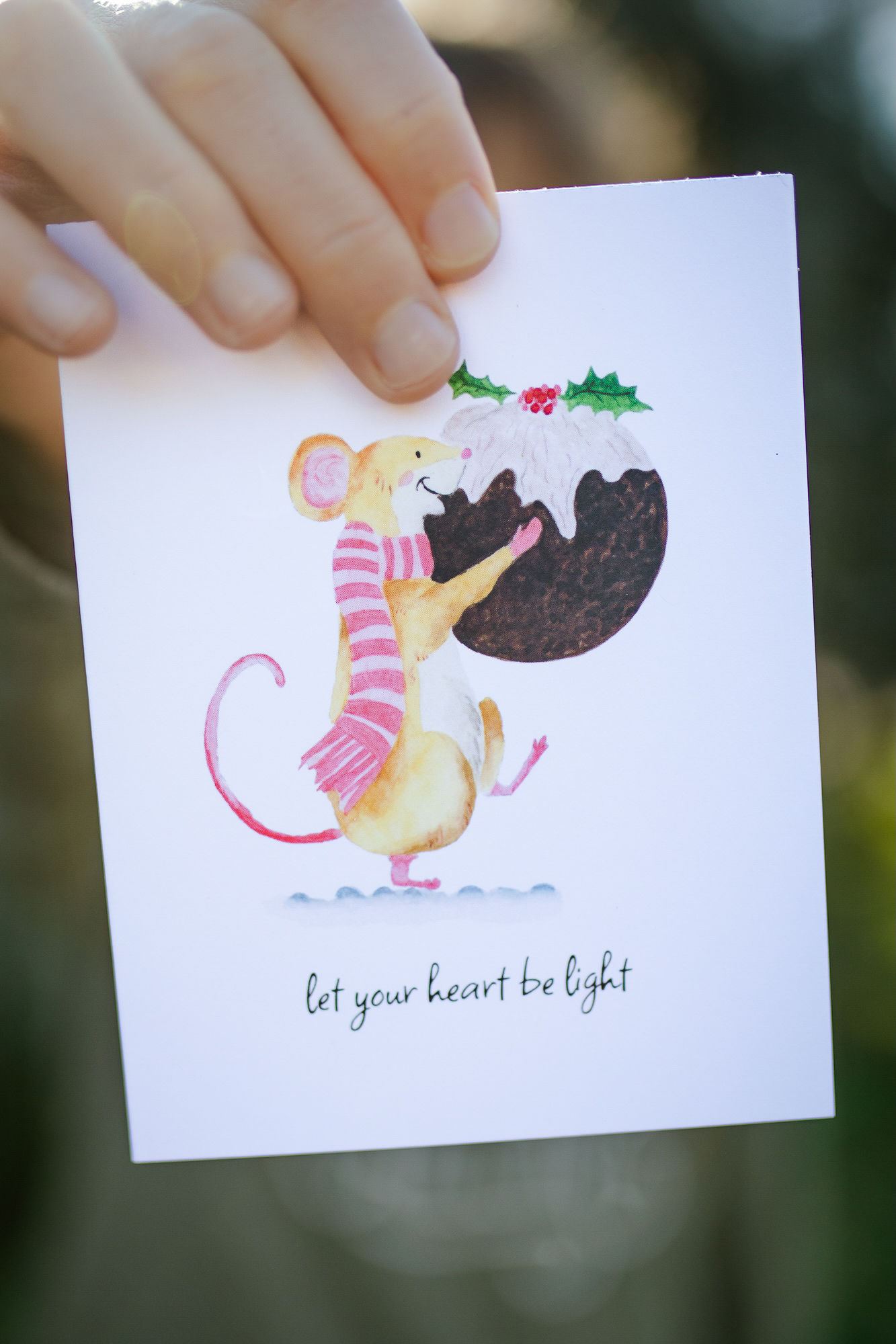 christmas card - let your heart be light