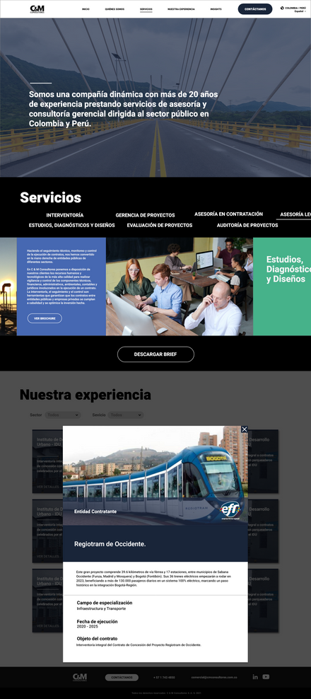 Servicios - Pop Up